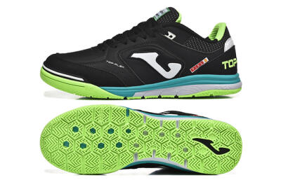 Men's Joma Top Flex IC Indoor & Futsal Low-Tops Football Shoes - Black/White/Yellow