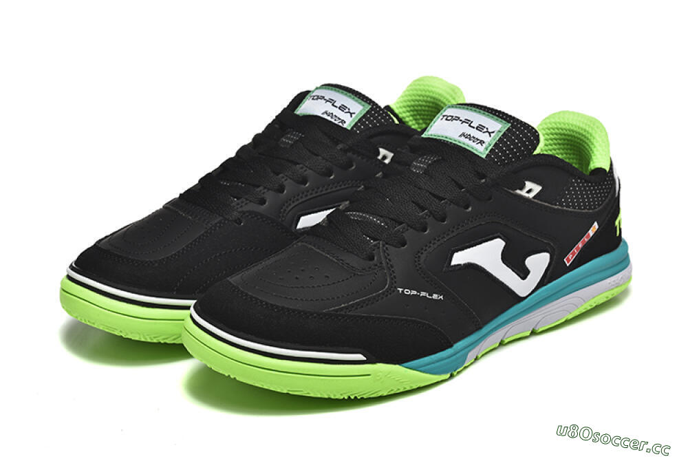 Men's Joma Top Flex IC Indoor & Futsal Low-Tops Football Shoes - Black/White/Yellow 5