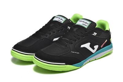 Men's Joma Top Flex IC Indoor & Futsal Low-Tops Football Shoes - Black/White/Yellow