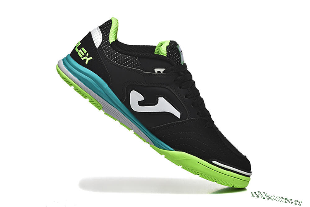 Men's Joma Top Flex IC Indoor & Futsal Low-Tops Football Shoes - Black/White/Yellow 7