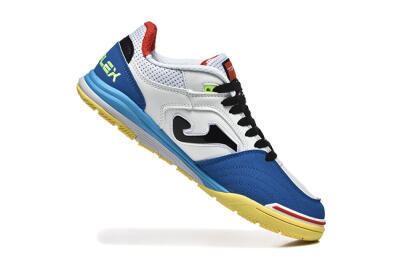 Men's Joma Top Flex IC Indoor & Futsal Low-Tops Football Shoes - White/Black/Blue