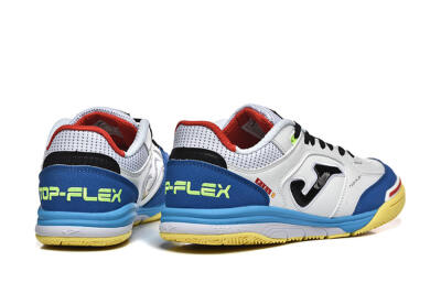 Men's Joma Top Flex IC Indoor & Futsal Low-Tops Football Shoes - White/Black/Blue