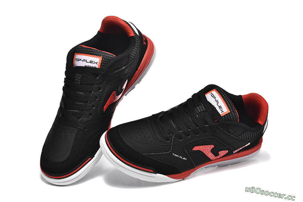 Men's Joma Top Flex IC Indoor & Futsal Low-Tops Football Shoes - Black/Red/White 6
