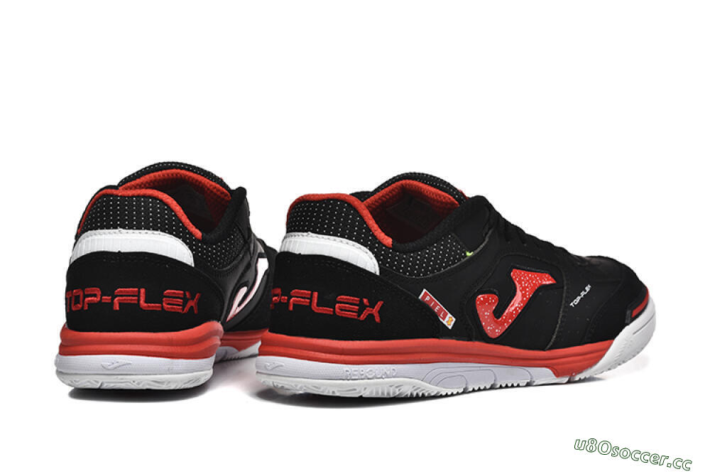 Men's Joma Top Flex IC Indoor & Futsal Low-Tops Football Shoes - Black/Red/White 9