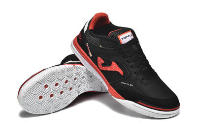 Men's Joma Top Flex IC Indoor & Futsal Low-Tops Football Shoes - Black/Red/White