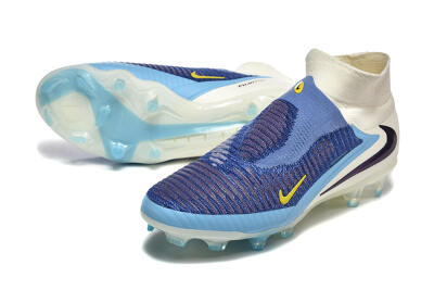 Men's Nike Phantom 6 Elite FG Firm Ground High-Tops Football Boots - Blue/White/Black