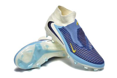 Men's Nike Phantom 6 Elite FG Firm Ground High-Tops Football Boots - Blue/White/Black
