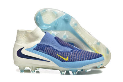 Men's Nike Phantom 6 Elite FG Firm Ground High-Tops Football Boots - Blue/White/Black
