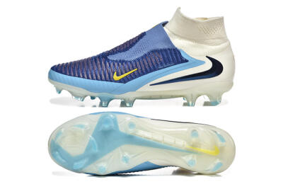 Men's Nike Phantom 6 Elite FG Firm Ground High-Tops Football Boots - Blue/White/Black