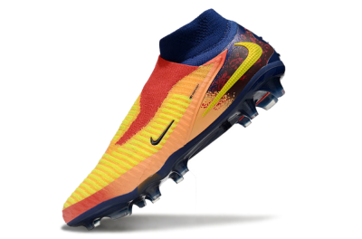 Unisex Nike Phantom 6 Elite FG Firm Ground High-Tops Football Boots - Red/Yellow/Blue