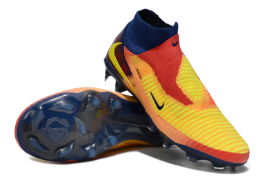 Unisex Nike Phantom 6 Elite FG Firm Ground High-Tops Football Boots - Red/Yellow/Blue