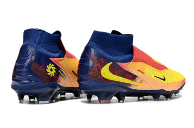 Unisex Nike Phantom 6 Elite FG Firm Ground High-Tops Football Boots - Red/Yellow/Blue