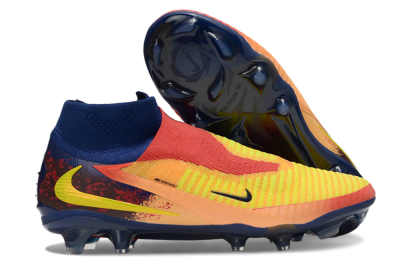 Unisex Nike Phantom 6 Elite FG Firm Ground High-Tops Football Boots - Red/Yellow/Blue