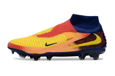 Unisex Nike Phantom 6 Elite FG Firm Ground High-Tops Football Boots - Red/Yellow/Blue