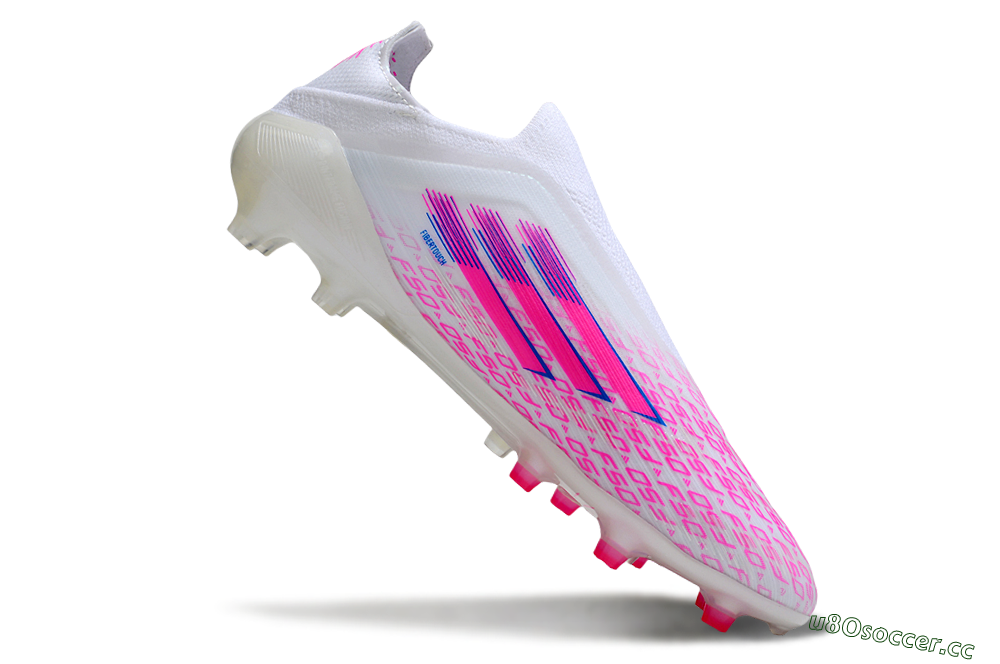 Men's Adidas F50 Elite Laceless FG Firm Ground Low-Tops Football Boots - White/Pink/Blue 4