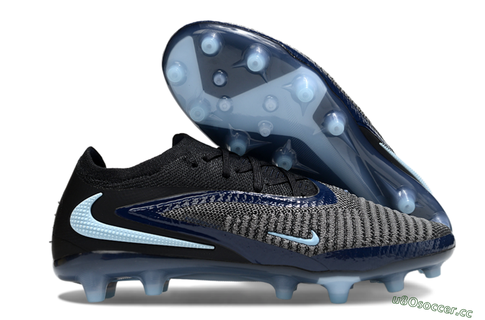 Unisex Nike Phantom 6 Elite Low FG Firm Ground Low-Tops Football Boots - Black/Jade 2