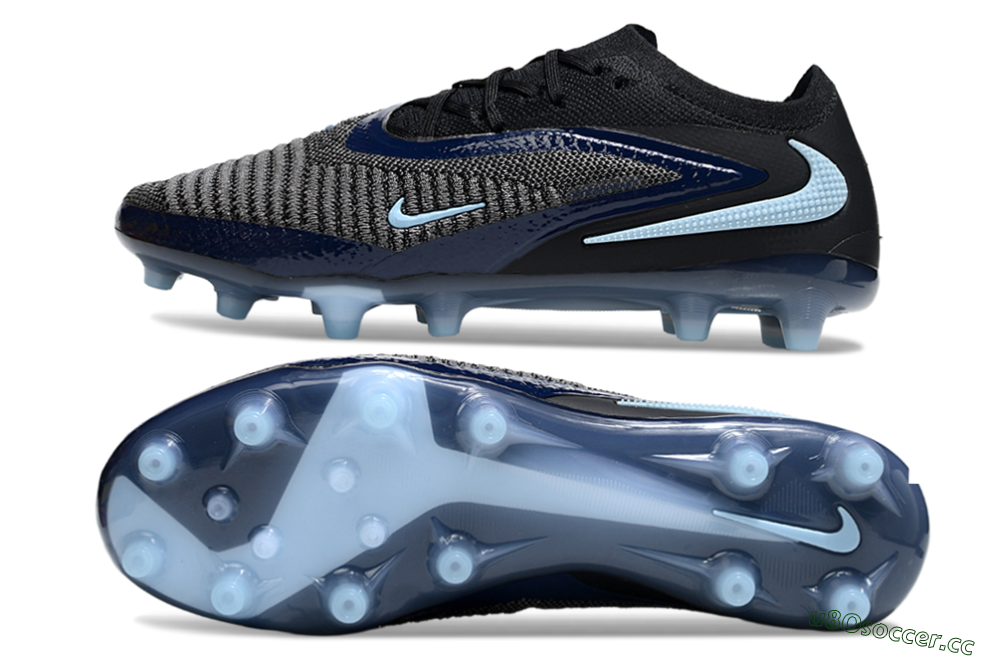 Unisex Nike Phantom 6 Elite Low FG Firm Ground Low-Tops Football Boots - Black/Jade 1