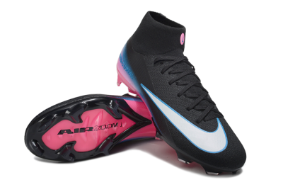 Men's Nike Air Zoom Mercurial Superfly 10 Elite SG Soft Ground High-Tops Football Boots - Black/White/Pink