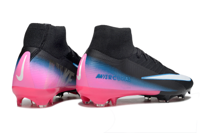 Men's Nike Air Zoom Mercurial Superfly 10 Elite SG Soft Ground High-Tops Football Boots - Black/White/Pink