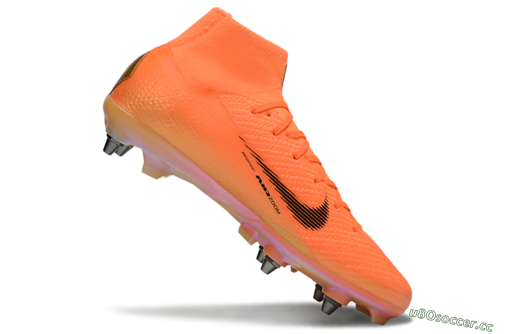 Men's Nike Air Zoom Mercurial Superfly 10 Elite SG Soft Ground High-Tops Football Boots - Red/Black/Gold 4