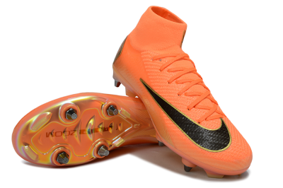 Men's Nike Air Zoom Mercurial Superfly 10 Elite SG Soft Ground High-Tops Football Boots - Red/Black/Gold