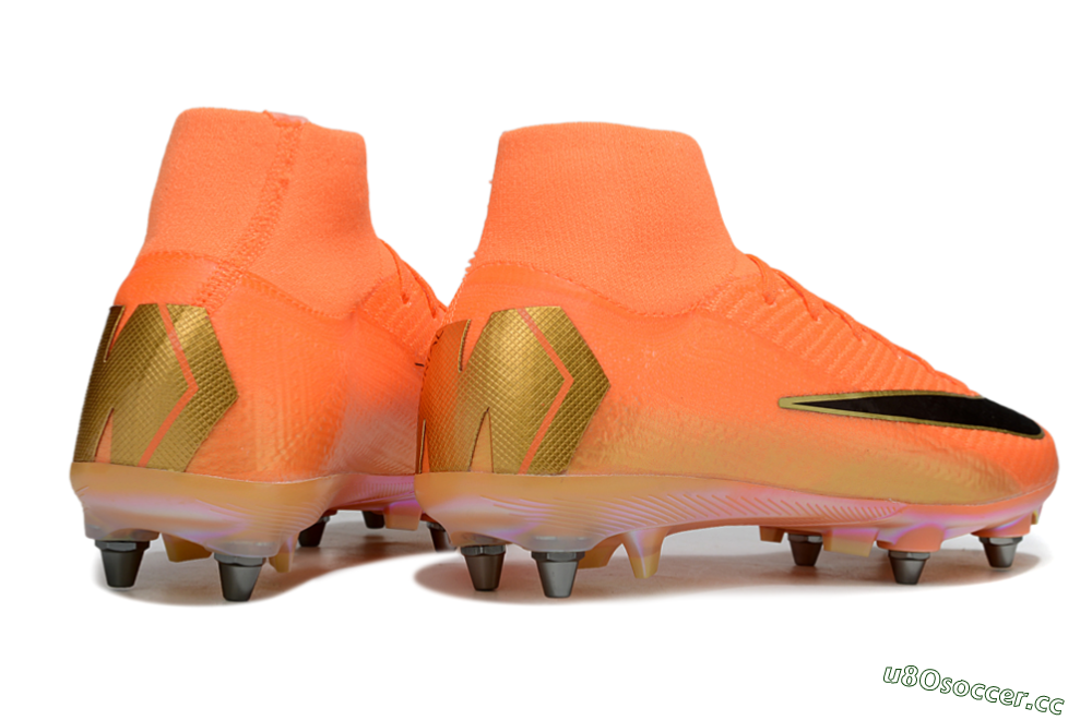 Men's Nike Air Zoom Mercurial Superfly 10 Elite SG Soft Ground High-Tops Football Boots - Red/Black/Gold 6