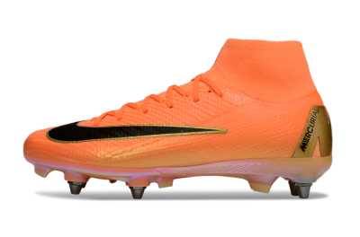 Men's Nike Air Zoom Mercurial Superfly 10 Elite SG Soft Ground High-Tops Football Boots - Red/Black/Gold