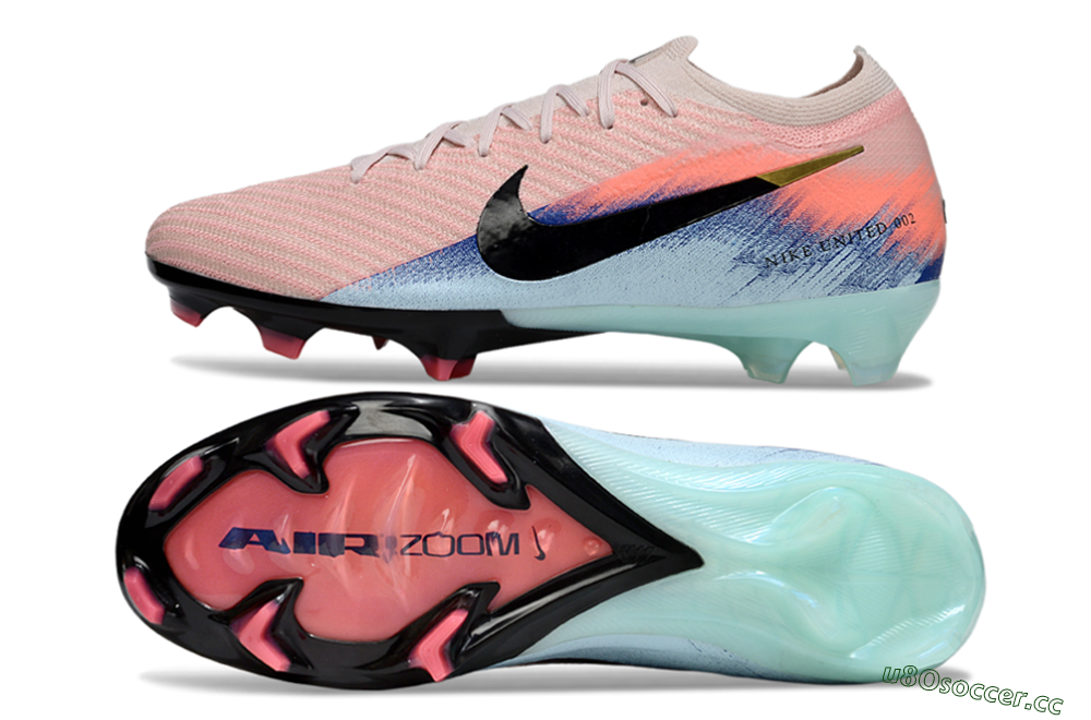 Unisex Nike Air Zoom Mercurial Vapor 16 Elite FG Firm Ground Low-Tops Football Boots - Pink/Black/Jade 1