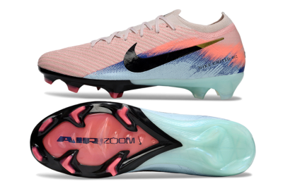 Unisex Nike Air Zoom Mercurial Vapor 16 Elite FG Firm Ground Low-Tops Football Boots - Pink/Black/Jade