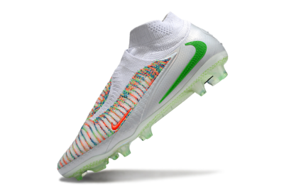 Unisex Nike Phantom 6 Elite FG Firm Ground High-Tops Football Boots - White/Red/Yellow