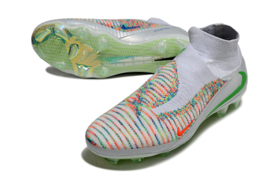 Unisex Nike Phantom 6 Elite FG Firm Ground High-Tops Football Boots - White/Red/Yellow