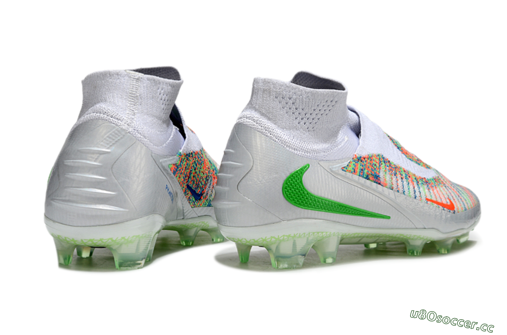 Unisex Nike Phantom 6 Elite FG Firm Ground High-Tops Football Boots - White/Red/Yellow 6