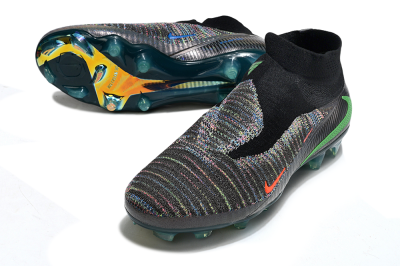 Unisex Nike Phantom 6 Elite FG Firm Ground High-Tops Football Boots - Black/Yellow/Red