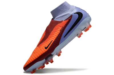 Unisex Nike Phantom 6 Elite FG Firm Ground High-Tops Football Boots - Red/Blue/Black