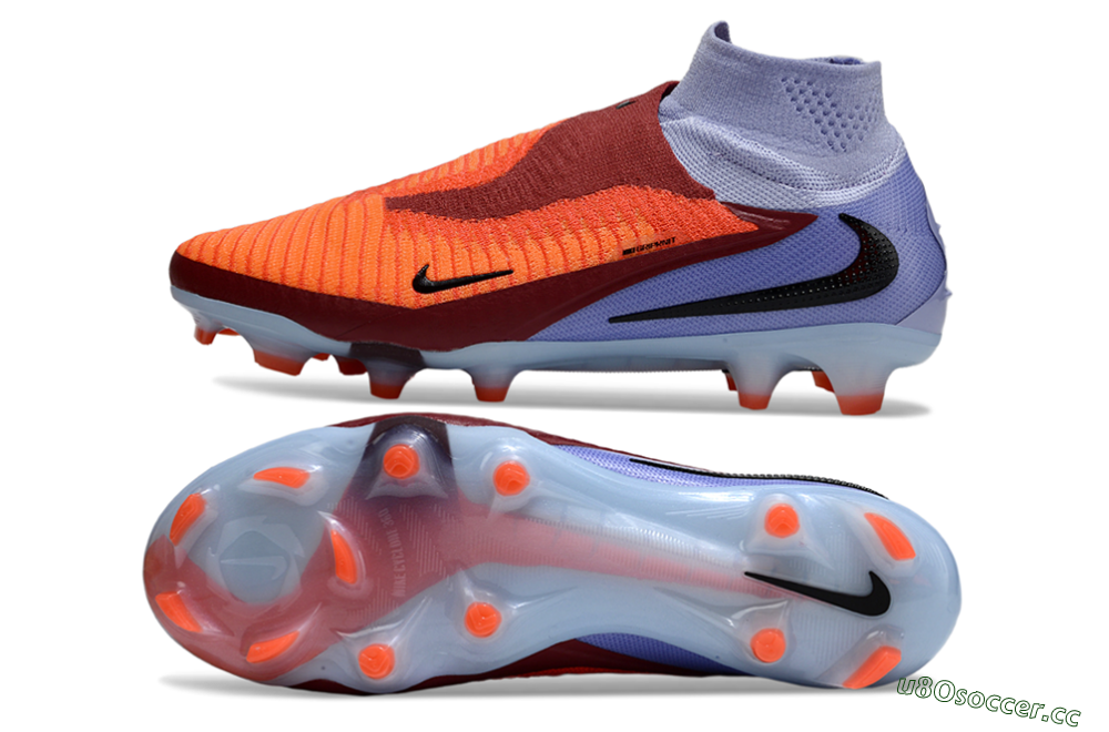 Unisex Nike Phantom 6 Elite FG Firm Ground High-Tops Football Boots - Red/Blue/Black 1