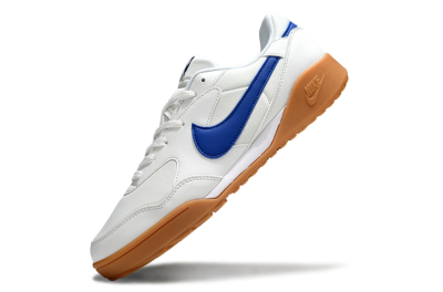 Unisex Nike Terra Manta TF Artificial Turf Low-Tops Football Shoes - White/Blue/Brown