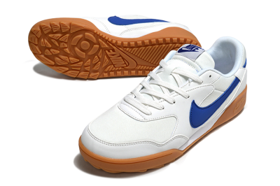 Unisex Nike Terra Manta TF Artificial Turf Low-Tops Football Shoes - White/Blue/Brown