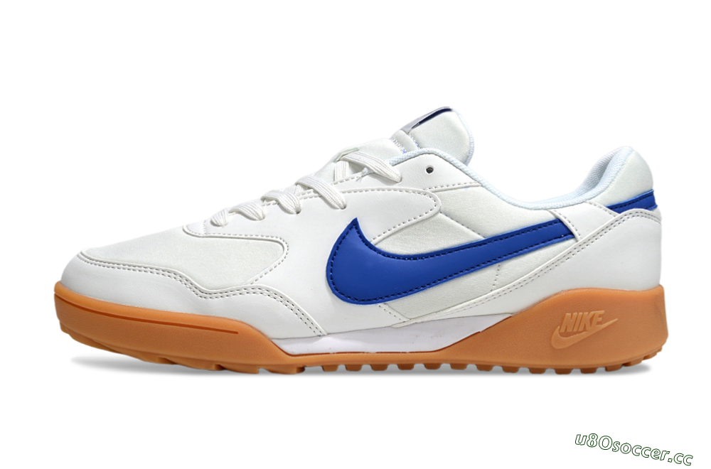 Unisex Nike Terra Manta TF Artificial Turf Low-Tops Football Shoes - White/Blue/Brown 0