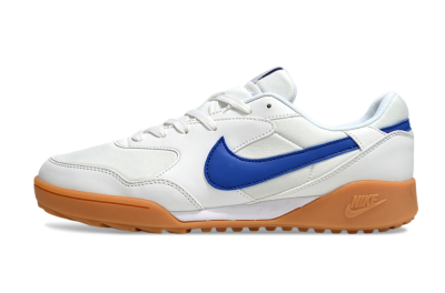 Unisex Nike Terra Manta TF Artificial Turf Low-Tops Football Shoes - White/Blue/Brown