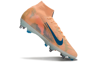 Men's Nike Air Zoom Mercurial Superfly 10 Elite SG Soft Ground High-Tops Football Boots - Pink/Blue/Whtie