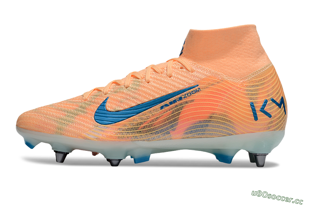 Men's Nike Air Zoom Mercurial Superfly 10 Elite SG Soft Ground High-Tops Football Boots - Pink/Blue/Whtie 0