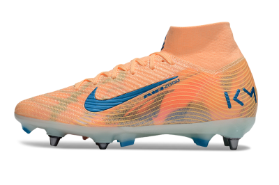 Men's Nike Air Zoom Mercurial Superfly 10 Elite SG Soft Ground High-Tops Football Boots - Pink/Blue/Whtie