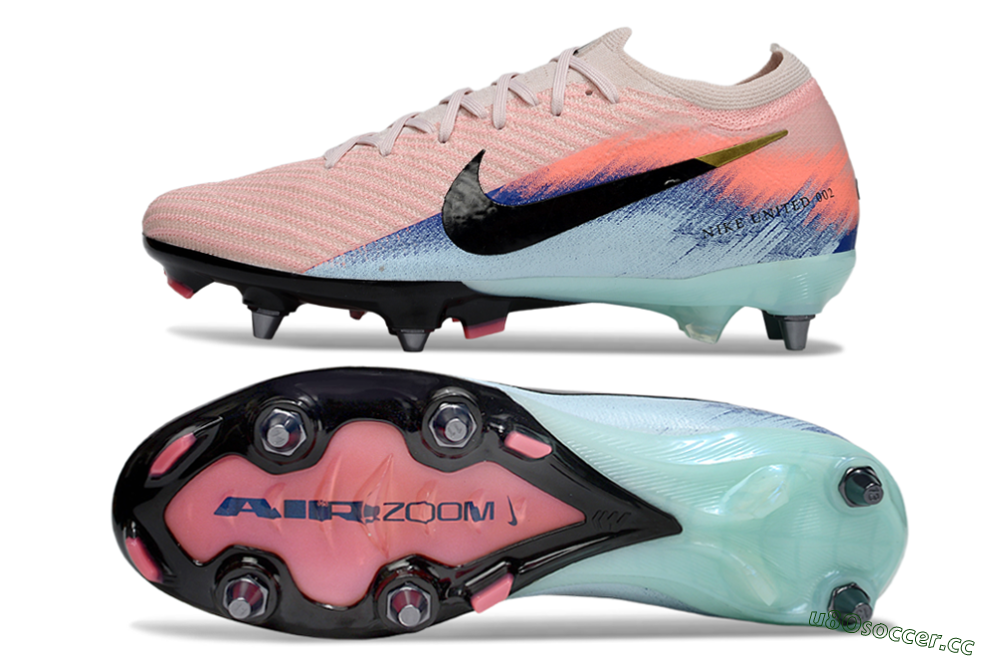 Unisex Nike Air Zoom Mercurial Vapor 16 Elite SG Soft Ground Low-Tops Football Boots - Pink/Black/Jade 1