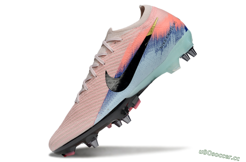 Unisex Nike Air Zoom Mercurial Vapor 16 Elite SG Soft Ground Low-Tops Football Boots - Pink/Black/Jade 5
