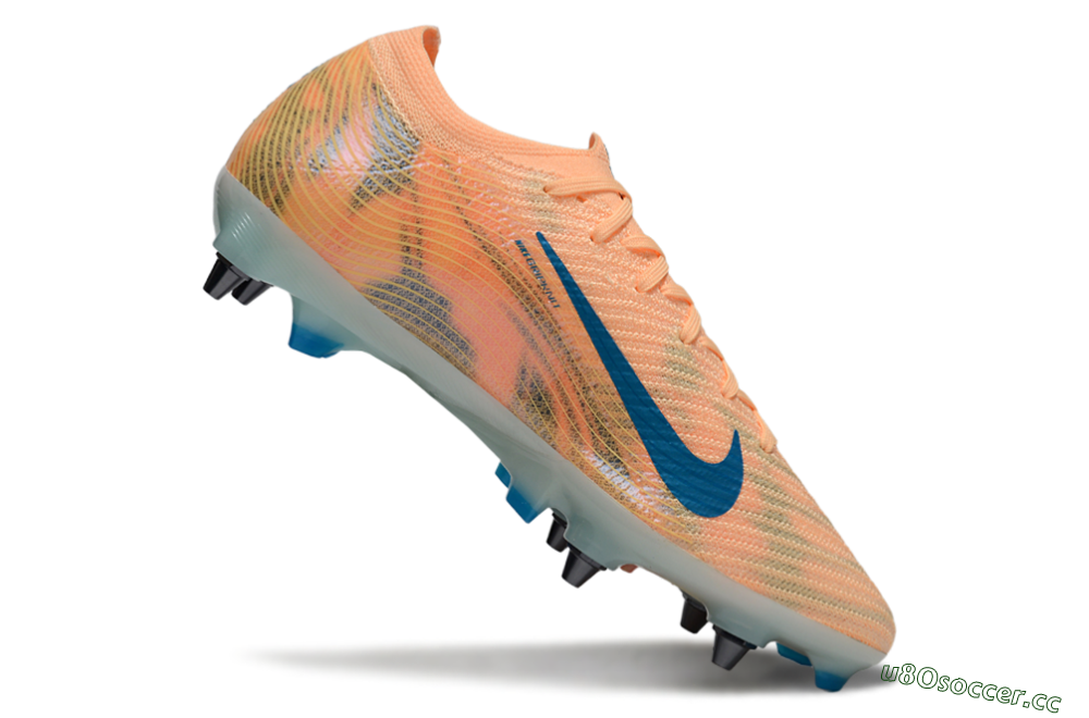 Men's Nike Air Zoom Mercurial Vapor 16 Elite SG Soft Ground Low-Tops Football Boots - Pink/Blue/Yellow 3