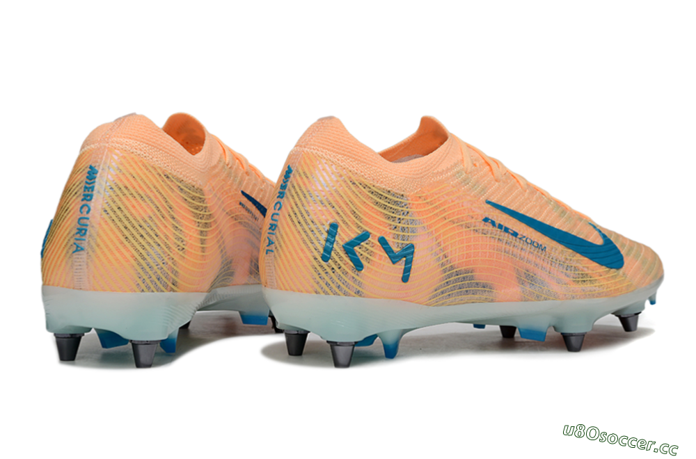 Men's Nike Air Zoom Mercurial Vapor 16 Elite SG Soft Ground Low-Tops Football Boots - Pink/Blue/Yellow 5
