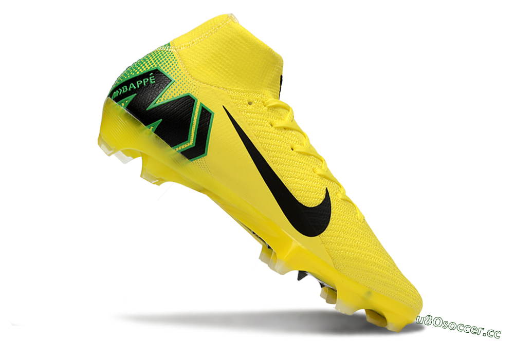Unisex Nike Air Zoom Mercurial Superfly 10 Elite FG Firm Ground High-Tops Football Boots - Yellow/Black/Green 4