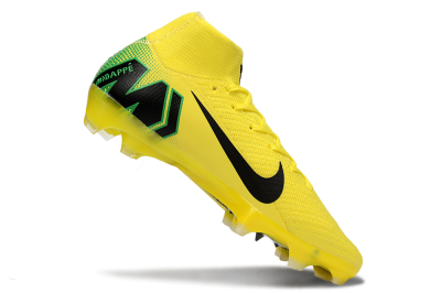 Unisex Nike Air Zoom Mercurial Superfly 10 Elite FG Firm Ground High-Tops Football Boots - Yellow/Black/Green