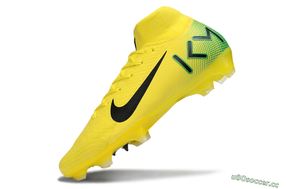 Unisex Nike Air Zoom Mercurial Superfly 10 Elite FG Firm Ground High-Tops Football Boots - Yellow/Black/Green 5