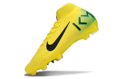 Unisex Nike Air Zoom Mercurial Superfly 10 Elite FG Firm Ground High-Tops Football Boots - Yellow/Black/Green